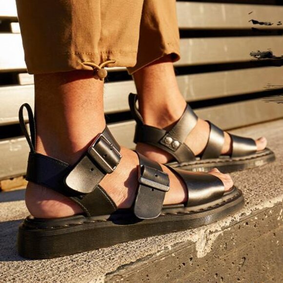 Doc Martens Gryphon Gladiator Sandals Black Mens Size 12